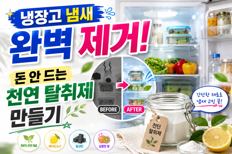 냉장고 냄새 완벽 제거! 돈 안 드는 천연 탈취제 만들기